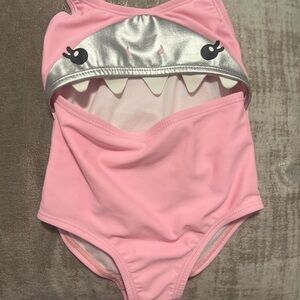 171.Carter's Pink Swimsuit with Silver Details